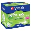 CD-RW Verbatim 80 min. 8-12x, jewel box, 10 ks