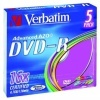 DVD-R Verbatim 4,7 GB, 16x, slim box, balen 5 ks