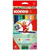 Trojhrann pastelky Kores Kolores JUMBO, 24 ks