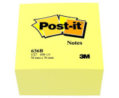 Bloek Post-it 636B, 76x76 mm, 450 lstk, lut