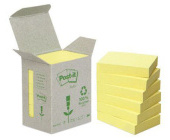 Recyklovan Post-it bloek 653, lut, balen 6 ks