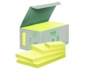 Recyklovan Post-it bloek 655, lut, balen 6 ks