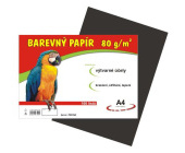 Barevn papr A4, 80 g, ern, 100 list