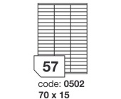 Laserov etikety 70 x 15 mm, bl, 100 list