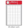 Etikety Economy, 38x21,2 mm, 70 gr/ m2 (100 list)