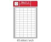 Etikety Economy, 38x21,2 mm, 70 gr/ m2 (100 list)