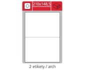 Etiketa arch A4 Economy 210x148,5 mm, bl 100 list