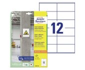 Etikety Avery L7875-20, vysok lepivost, 105x48 mm, 20 list