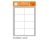 Snmateln etikety 105 x 74 mm, bl, 100 list