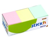 Samolepic bloek Stickn 38x51 mm, pastelov barvy, 12 ks