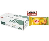 Samolepic bloek Stickn FSC 38x51 mm, 12x100 l., mix barev-Akce