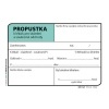 Propustka, A7, 100 list, OPTYS