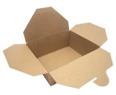 Menubox Kraft PE, nedlen, 19,5 x 14 x 6,5 cm, 1,8 l, 50 ks